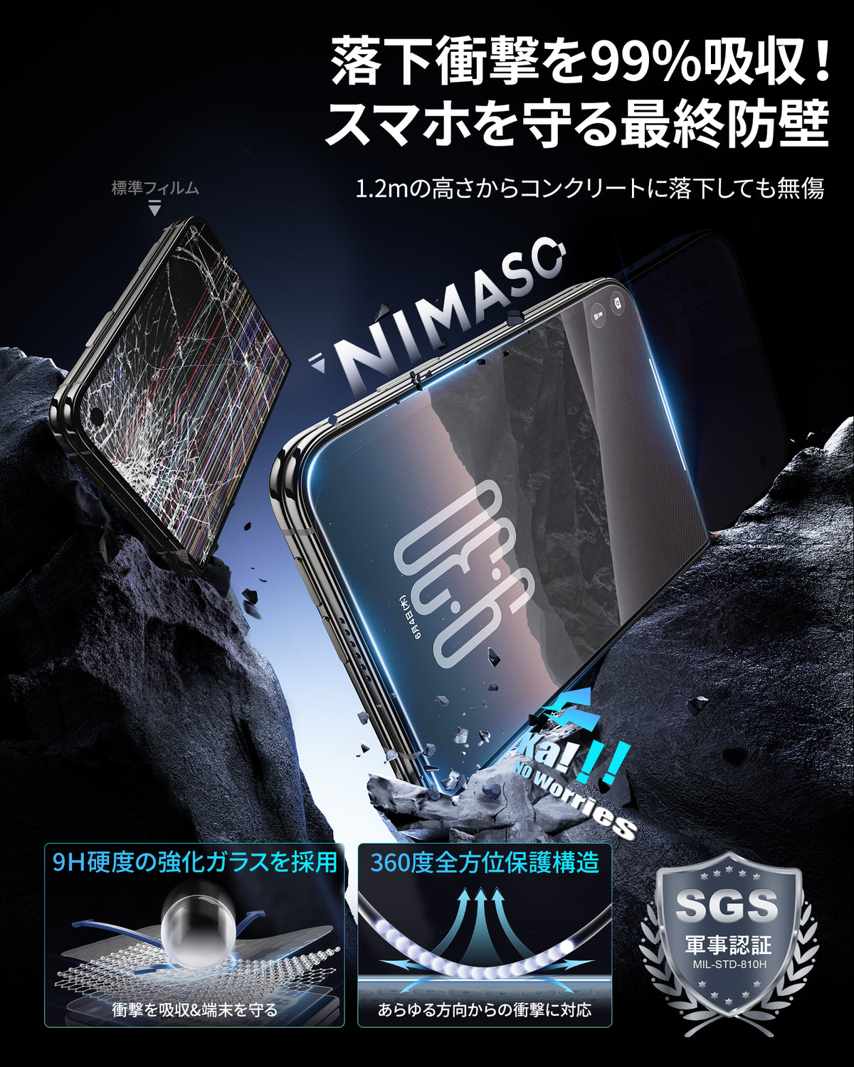 【mybest 1位獲得】【対策品】アンチグレアフィルム 反射防止 サラサラ操作 目の負担軽減 指紋防止 強化ガラス ケース干渉なし 自動除塵ガイド枠付き iPhone 17/18シリーズ用【2枚】