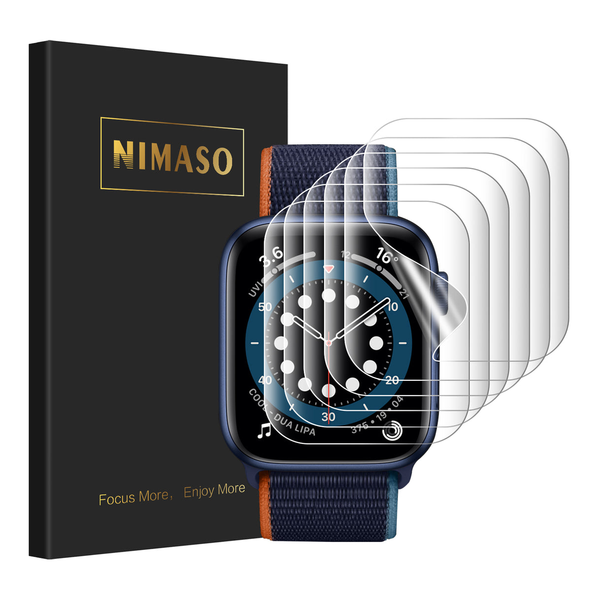 NIMASO Apple Watch series 6/5/4/3/SE対応 (38mm/40mm)用フィルム 【3/6枚入り】