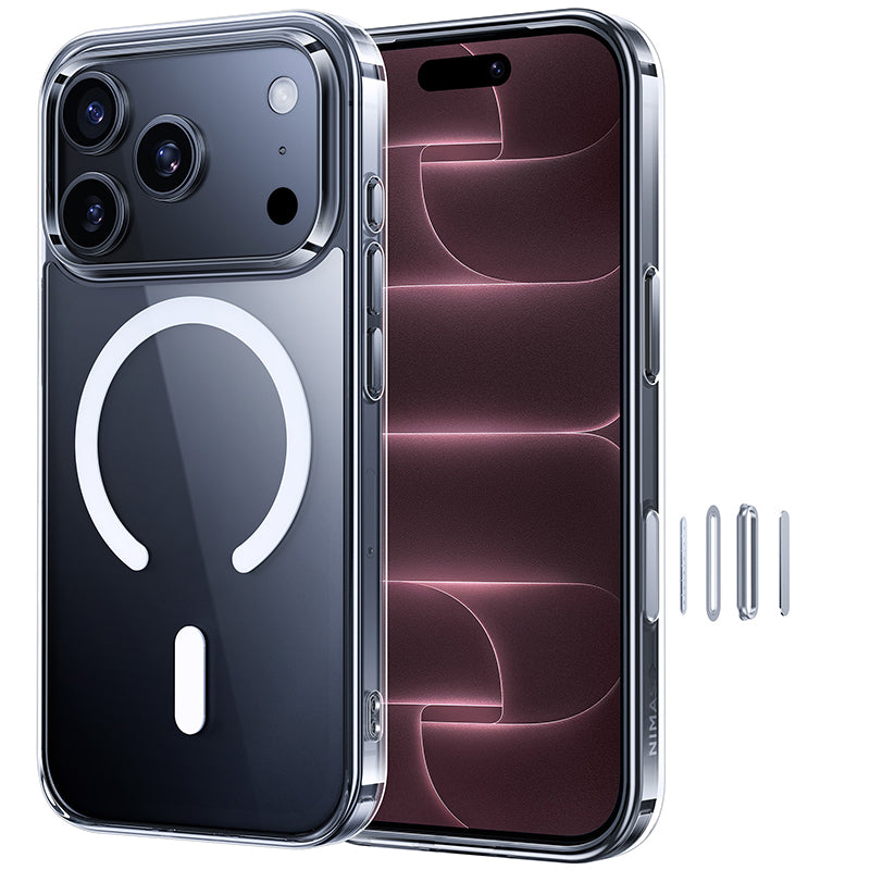 NIMASO iPhone 17/Pro/Pro Max/Air Case, Clear, MagSafe Compatible, Anti-Yellowing, Anti-Fingerprint, and Shockproof (Ice Star Series)