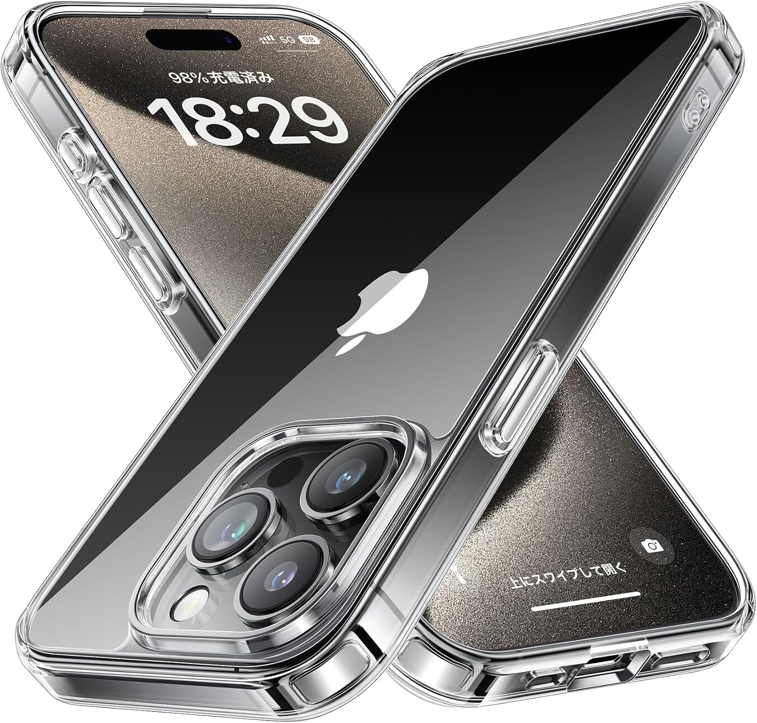 NIMASO ケース iPhone 15/Plus/Pro/Pro Max用 クリア 保護ケース 黄変防止 スマホケース