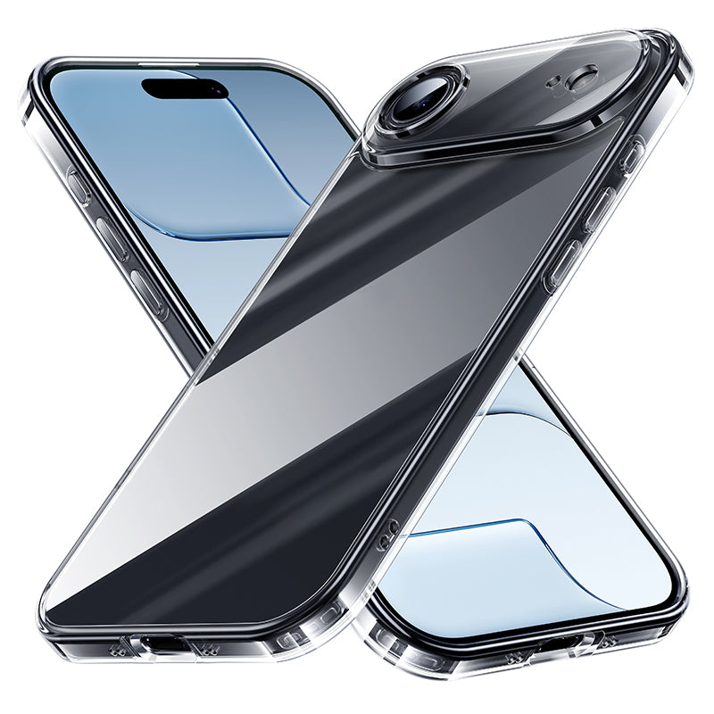 NIMASO iPhone 17/Pro/Pro Max/Air用 ケース クリア/マット 強化ガラス 9H硬度 耐衝撃 黄変防止(氷晶シリーズ)