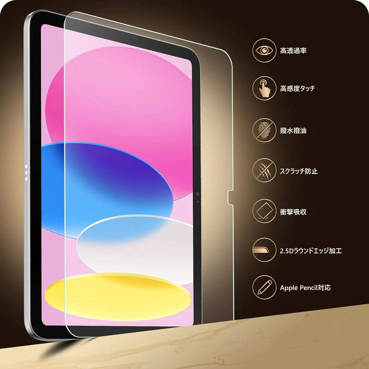 NIMASO Glass Film for iPad 11th Generation (A16) 2025/iPad 10th Generation 2022 10.9 Inch High Gloss Shockproof