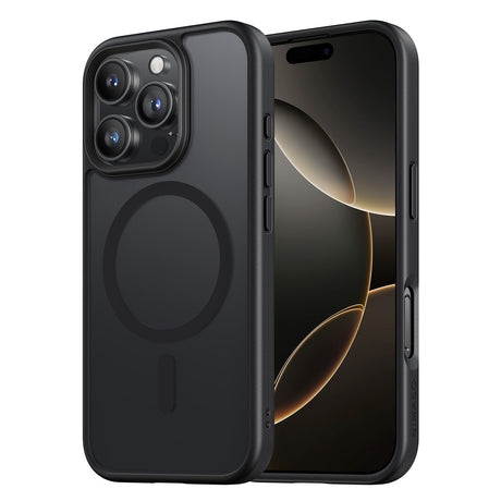 iPhone 16Pro用ケース MagSafe対応 マット仕上げ スマホケース(黒羽シリーズ)