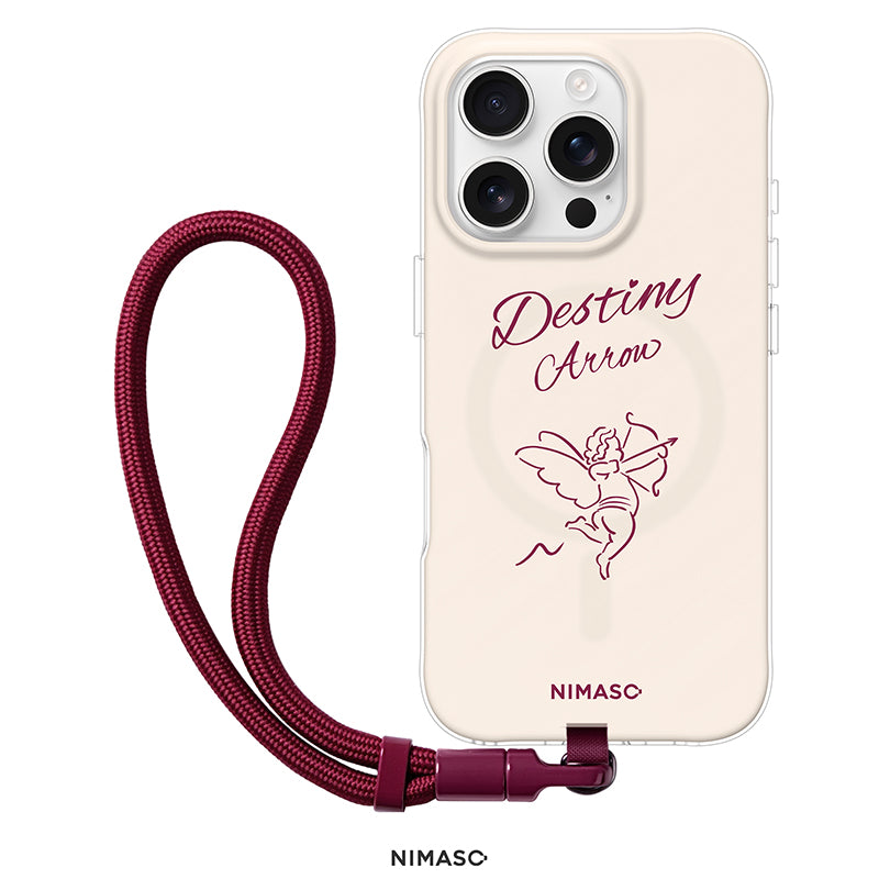 【NIMASO x Destinyシリーズ】 iPhone 17/17 Pro/17 Pro Max/iPhone 16/iPhone 16 Pro/iPhone 16 Pro Max用 ペアケース MagSafe対応 お揃いギフト 限定ストラップ付き