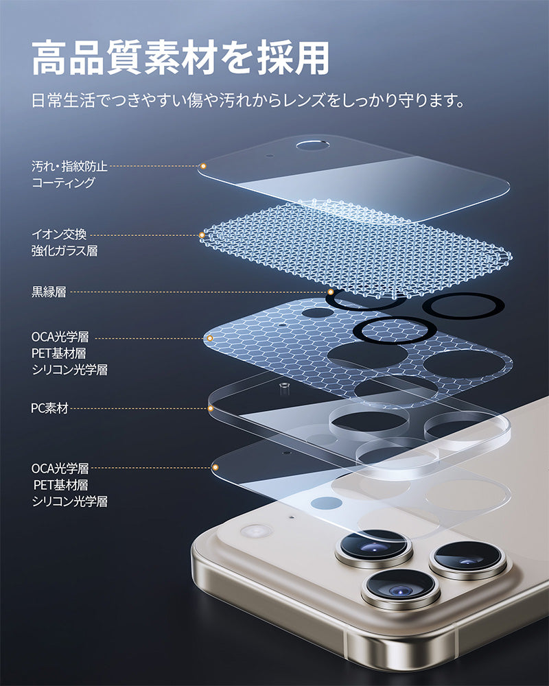 iPhone17 カメラレンズフィルム 全面保護