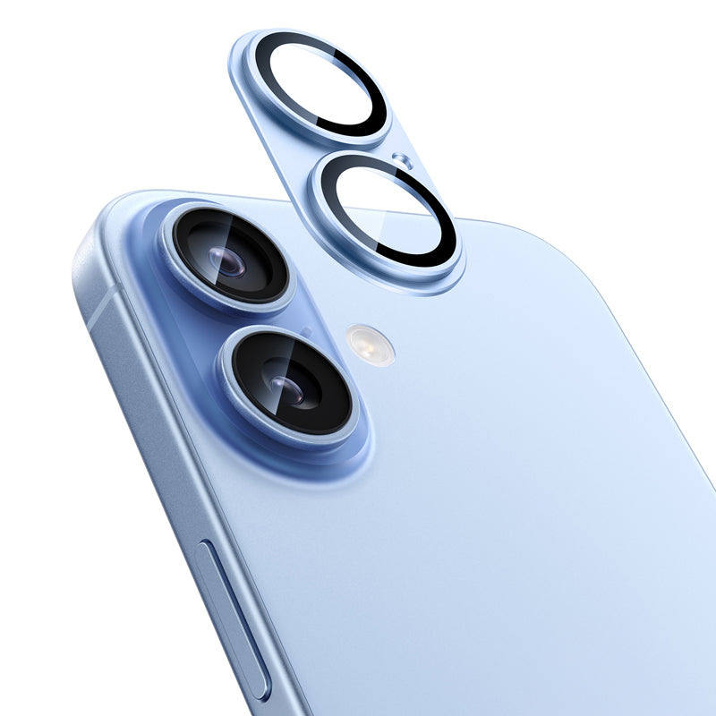 NIMASO iPhone 17/17 Pro/Pro Max/Air用 カメラフィルム アルミ合金+9H強化ガラス 全面保護 黒縁取り 耐衝撃 ガイド枠付き 1枚/2枚セット