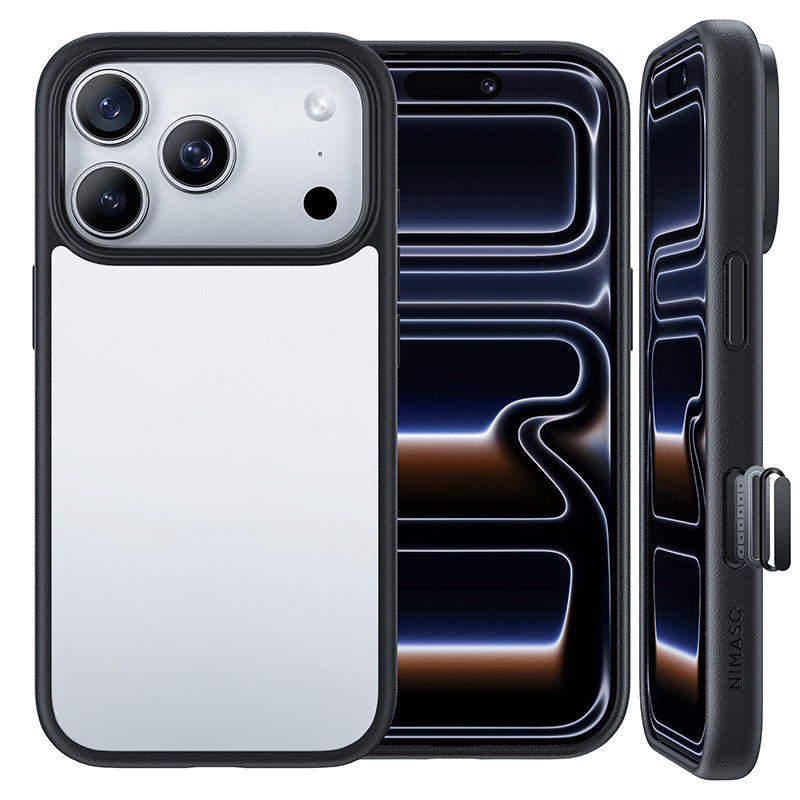 iPhone17 用 NIMASO 透明ケース ストラップホール 落下防止