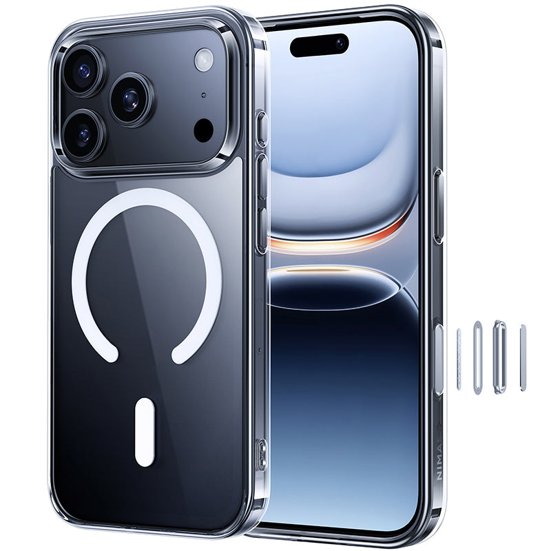 NIMASO iPhone 17/Pro/Pro Max/Air Case, Clear, MagSafe Compatible, Anti-Yellowing, Anti-Fingerprint, and Shockproof (Ice Star Series)