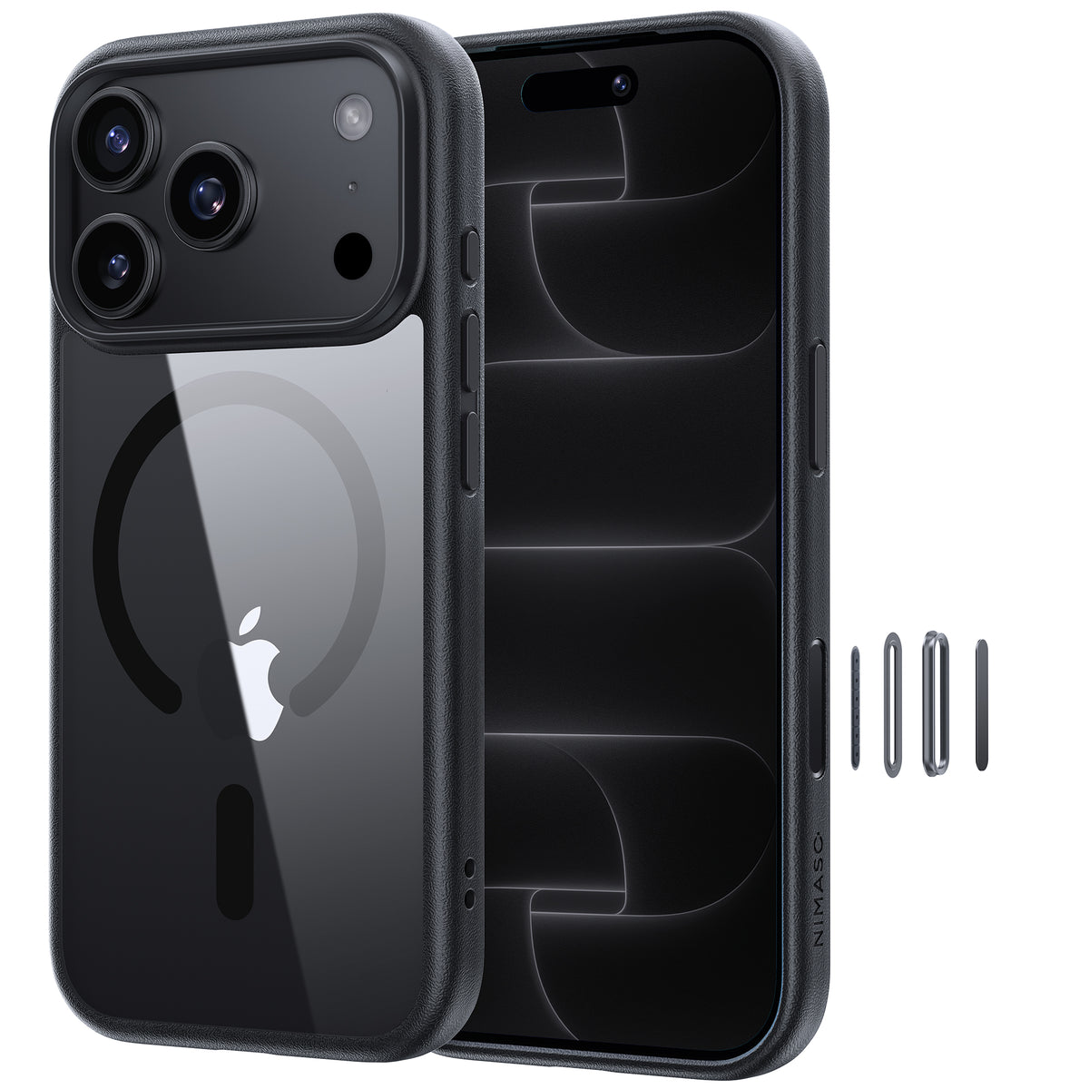 NIMASO Clear Case for iPhone 17/Pro/Pro Max/Air, Anti-Yellowing, Shockproof, with Strap Hole (Ice Star Series)