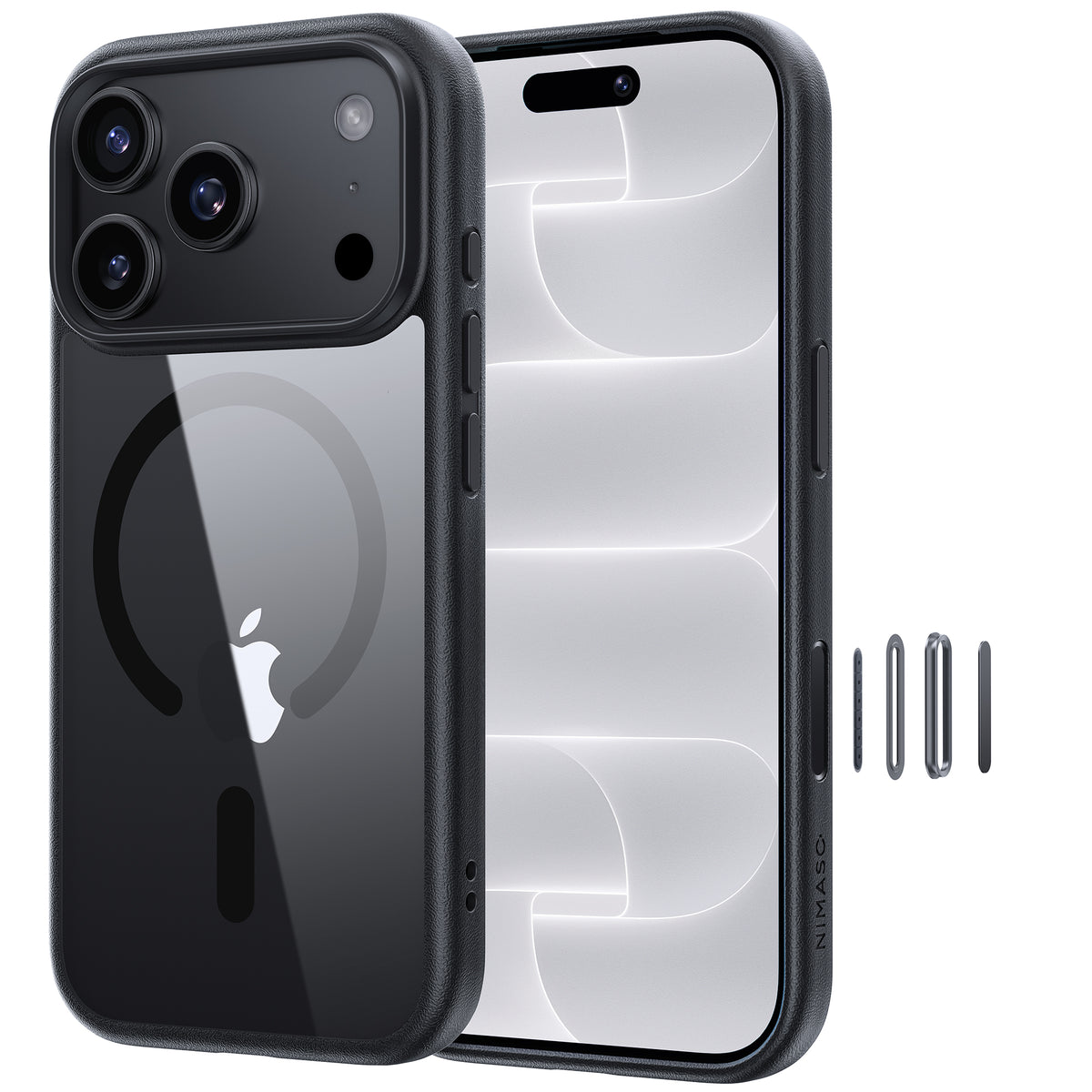 NIMASO Clear Case for iPhone 17/Pro/Pro Max/Air, Anti-Yellowing, Shockproof, with Strap Hole (Ice Star Series)