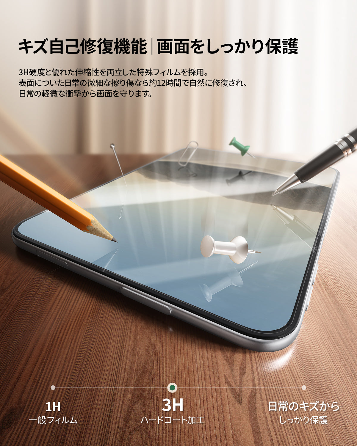 「バリ楽Roller」スライドローラー式 内側保護フィルム iPhone Duo用 インナーディスプレイフィルム メイン画面 高感度タッチ 折り畳み干渉なし 指紋防止 自動除塵 貼り付け簡単 ガイド枠付き 2枚セット