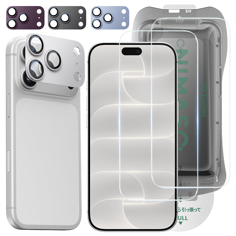【究極の保護セット】iPhone 17/18 Pro Max 対応 ガラスフィルム + カメラ保護フィルム クリア / アンチグレア / 覗き見防止 アルミ合金