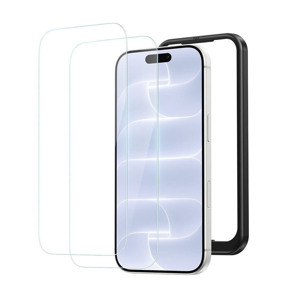 NIMASO Tempered Glass Film for iPhone 17/Pro/Pro Max/Air, Shockproof, with Guide Frame (2-Pack)