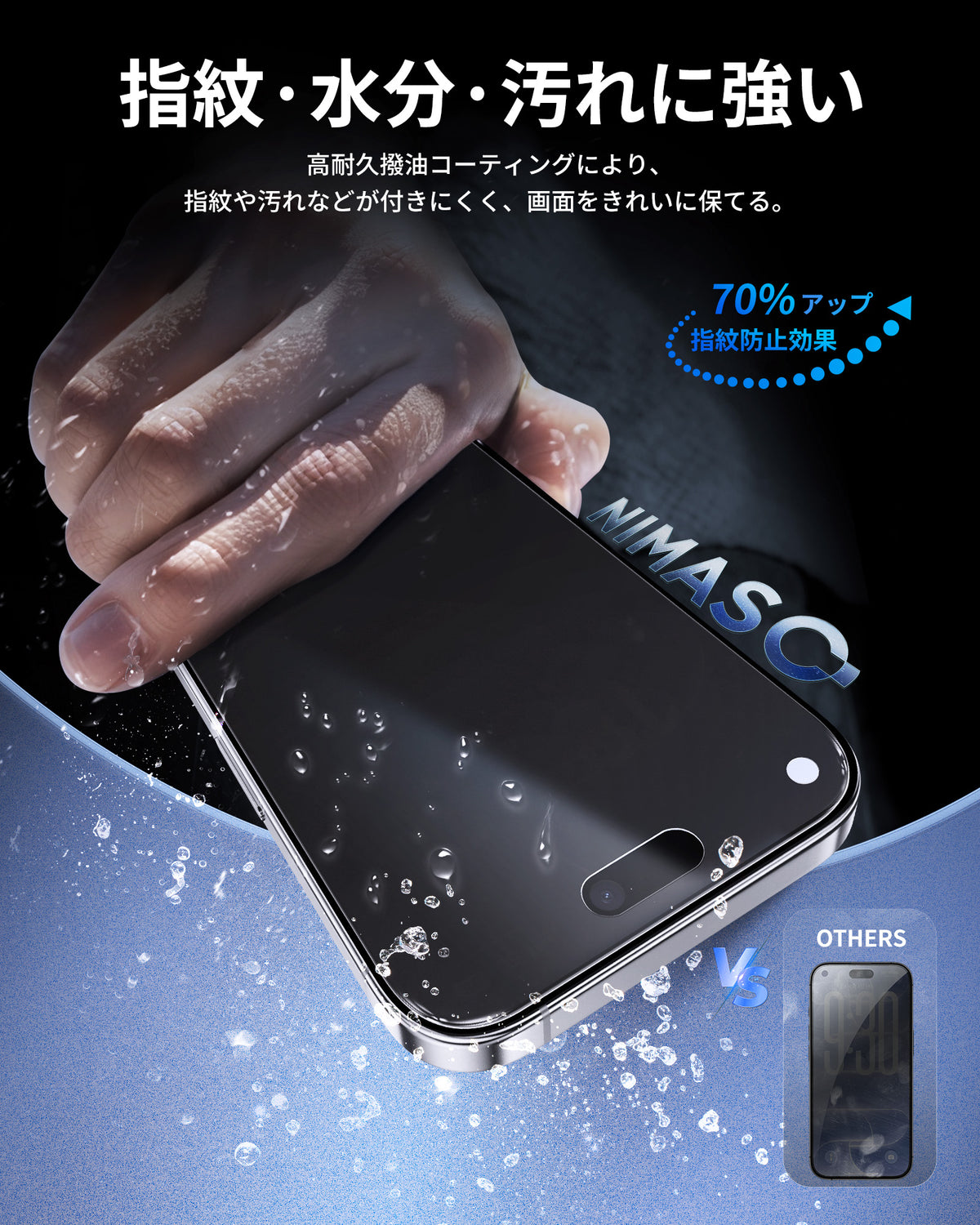 NIMASO 2-in-1 Anti-Glare + Privacy Tempered Glass Screen Protector for iPhone 17/Pro/Pro Max/Air, Shockproof with Guide Frame (1 Screen)