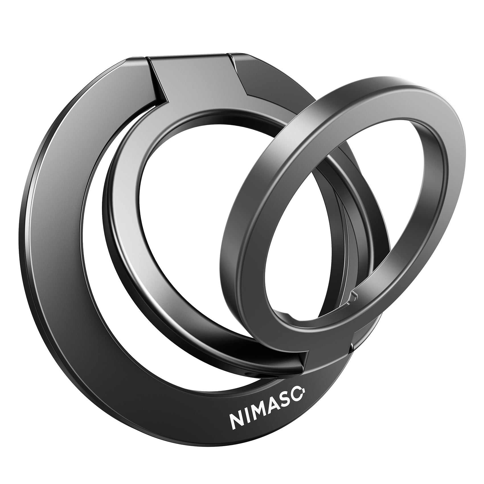 NIMASO スマホリング マグネット式 スマホ落下防止 角度調整可能 金属