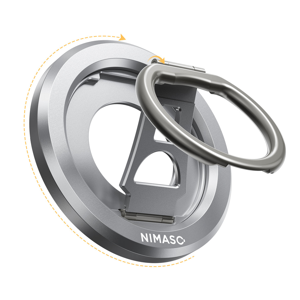 スマホリング MagSafe対応 360度回転可能 リングホルダー iPhone&Android全機 種対応 シルバー