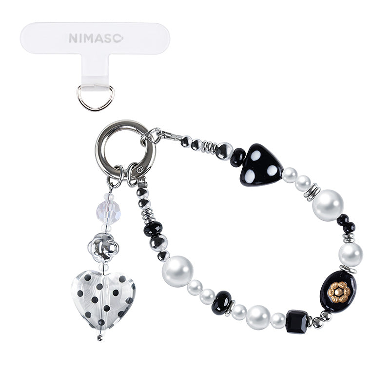 NIMASO スマホストラップ ドットハート