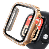 NIMASO Apple watch 11/10/9/8/7/6/5/4/SE3/SE2/SE 対応 キラキラ保護カバー＋ガラスフィルム 一体型 防水防塵 1点セット