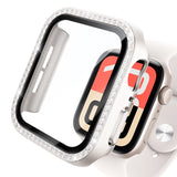 NIMASO Apple watch 11/10/9/8/7/6/5/4/SE3/SE2/SE 対応 キラキラ保護カバー＋ガラスフィルム 一体型 防水防塵 1点セット