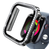 NIMASO Apple watch 11/10/9/8/7/6/5/4/SE3/SE2/SE 対応 キラキラ保護カバー＋ガラスフィルム 一体型 防水防塵 1点セット