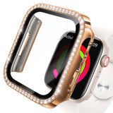 NIMASO Apple watch 11/10/9/8/7/6/5/4/SE3/SE2/SE 対応 キラキラ保護カバー＋ガラスフィルム 一体型 防水防塵 1点セット