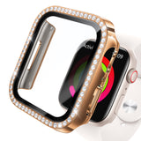 NIMASO Apple watch 11/10/9/8/7/6/5/4/SE3/SE2/SE 対応 キラキラ保護カバー＋ガラスフィルム 一体型 防水防塵 1点セット