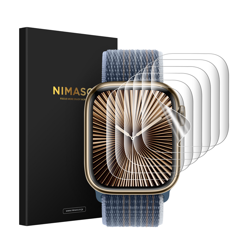 NIMASO フィルム Apple Watch Series 10 46mm 対応 アップルウォッチ 保護 フィルム 6枚入り