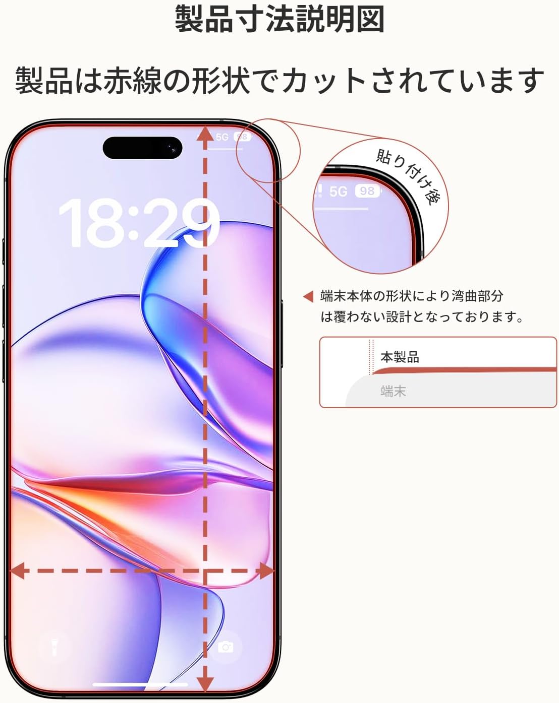 【2枚】強化ガラスフィルム キズ防止 衝撃吸収 耐摩耗性 破片飛び散り防止 全面保護 気泡ゼロ ガイド枠付き iPhone 17/18シリーズ用