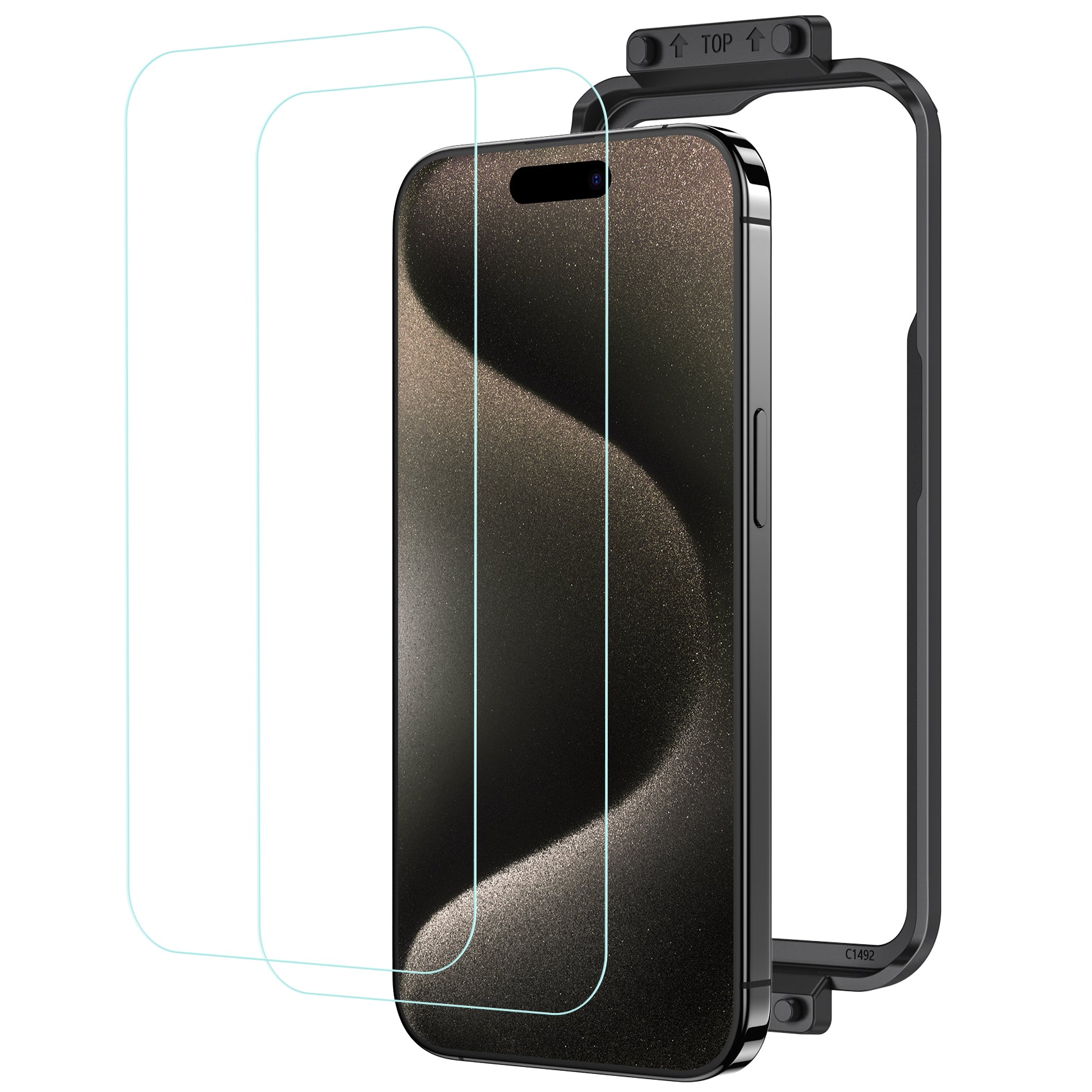 NIMASO iPhone 15 Plus/Pro/Pro Max用 保護フィルム なめらかタッチ