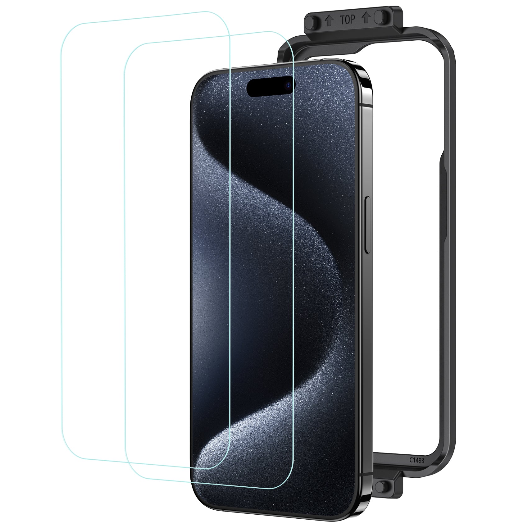 NIMASO iPhone 15 Plus/Pro/Pro Max用 保護フィルム なめらかタッチ