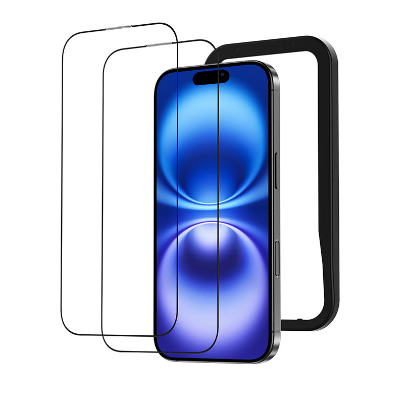 NIMASO Full Protection Tempered Glass Film for iPhone 16 Pro/16 Pro Max with Guide Frame [2 Pieces] 