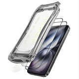 NIMASO Full Protection Tempered Glass Film for iPhone 16 Pro/16 Pro Max with Automatic Dust Removal Guide Frame [2 Sheets] 