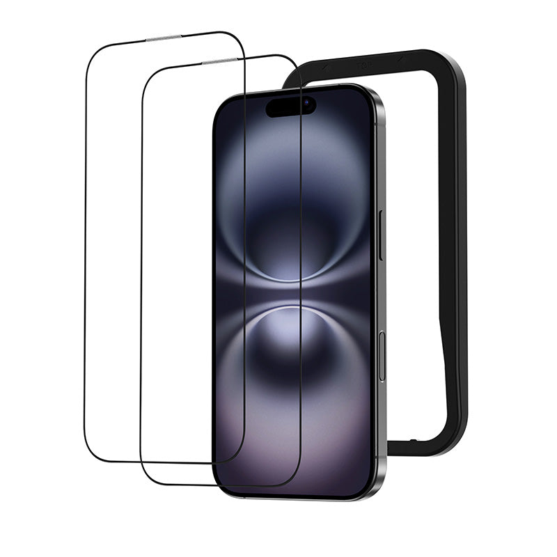 NIMASO Full Protection Tempered Glass Film for iPhone 16 Pro/16 Pro Max with Guide Frame [2 Pieces] 
