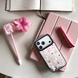 NIMASO iPhone 17/Pro/Pro Max/Air用 ケース MagSafe対応 ミラー かわいい おしゃれ 耐衝撃 ワイヤレス充電対応（ファンシーシリーズ）ホワイトキャット