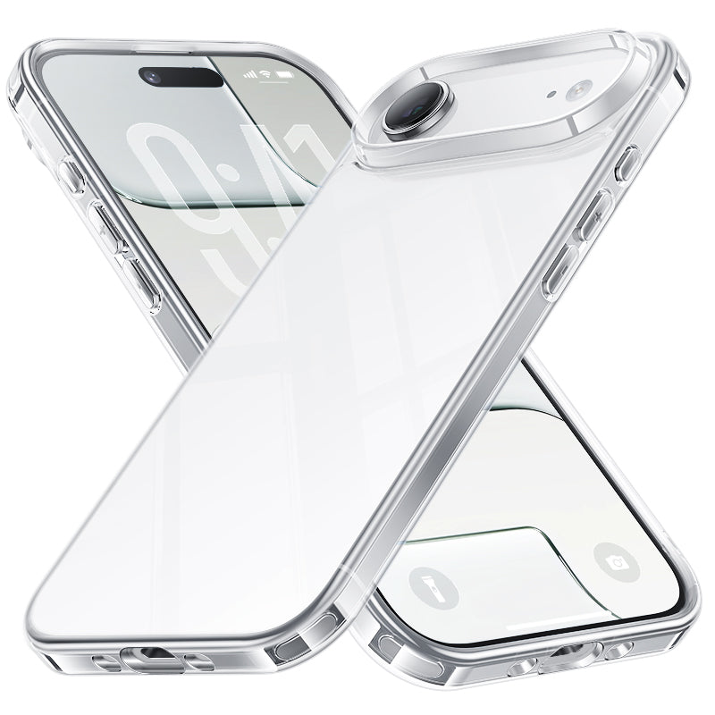NIMASO iPhone 17/Pro/Pro Max/Air用 ケース クリア/マット 強化ガラス 9H硬度 耐衝撃 黄変防止（氷晶シリーズ）
