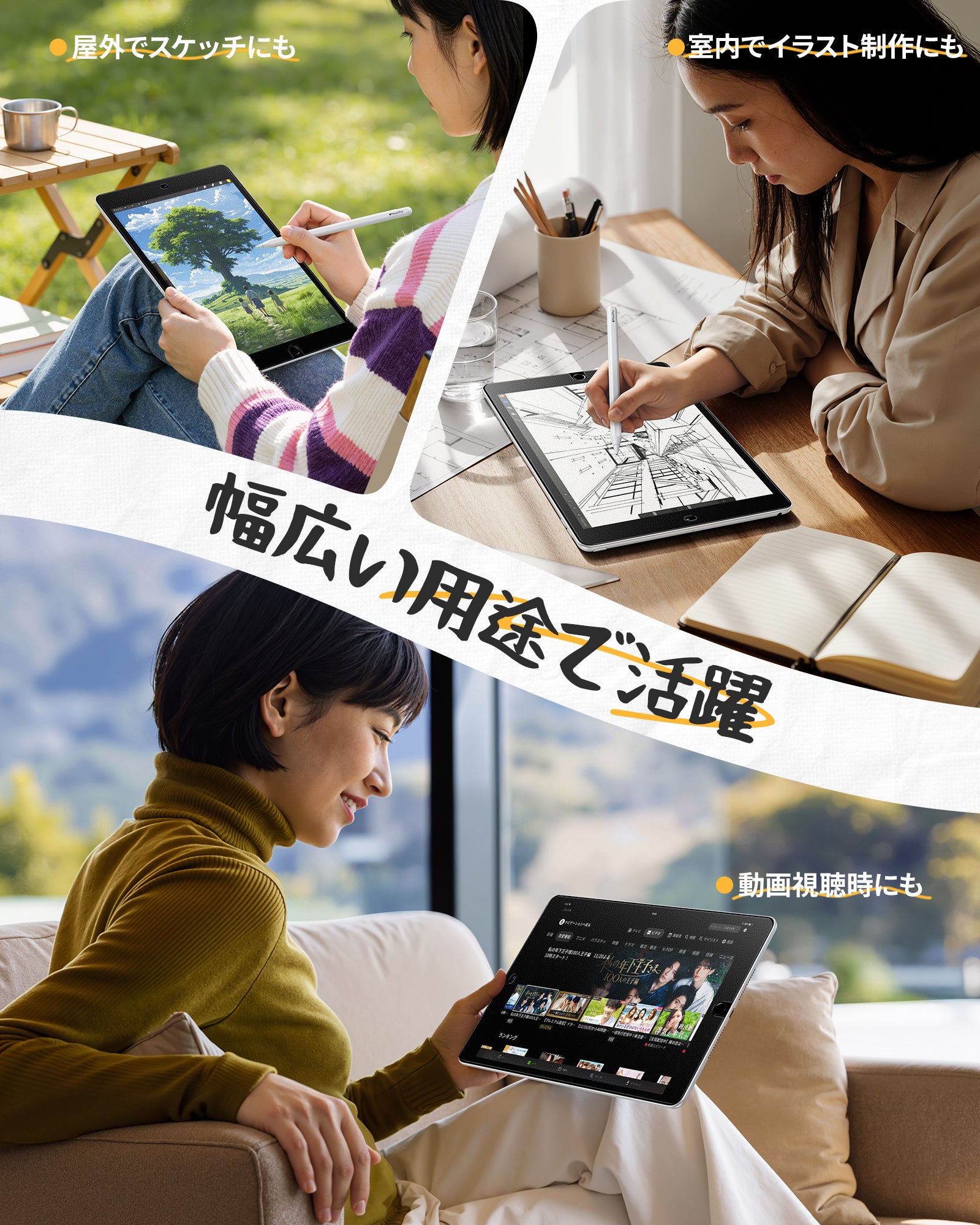 NIMASO iPad 10.2インチ アンチグレア ペーパーライクフィルム 書き