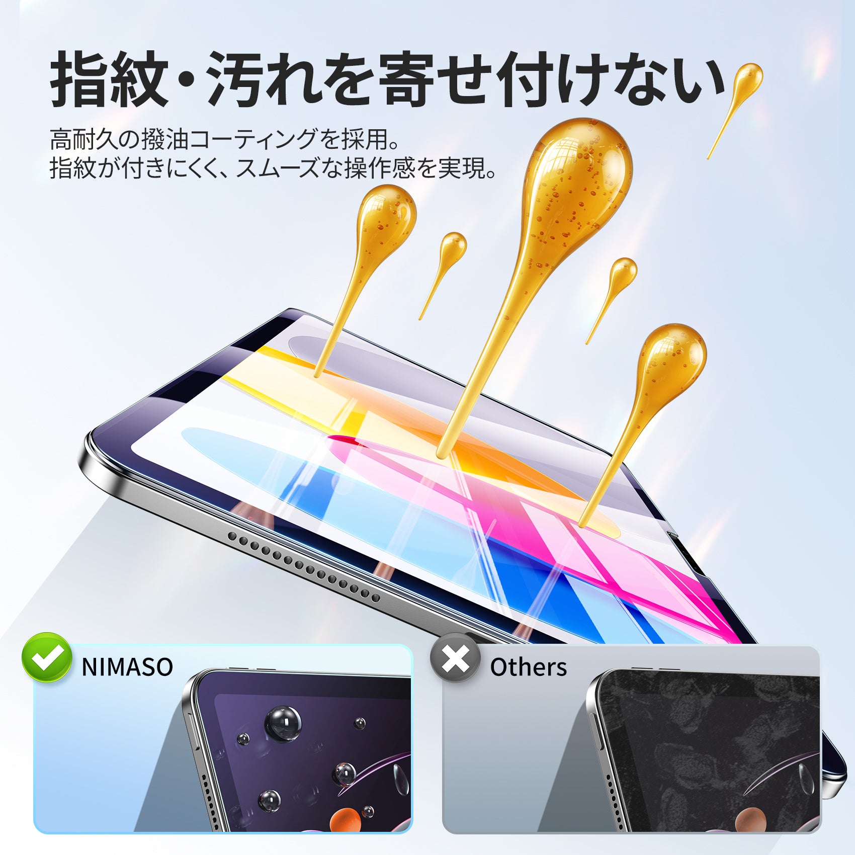 NIMASO ブルーライトカットガラスフィルム iPad 第11世代（A16）2025