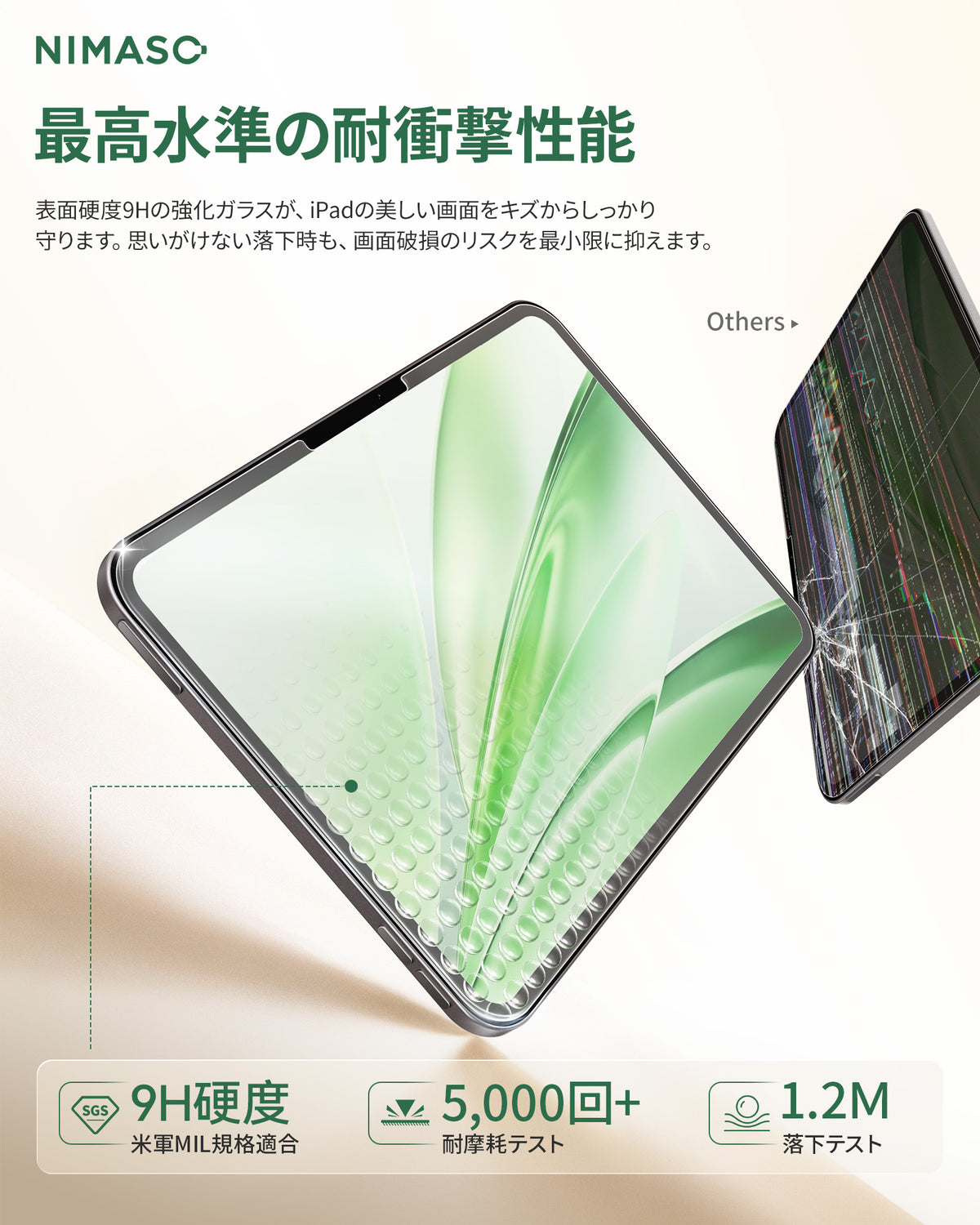 アンチグレアガラスフィルム iPad mini8（A20 Pro）用 2026年（8.5インチ） 保護フィルム 反射防止 指紋防止 1枚セット