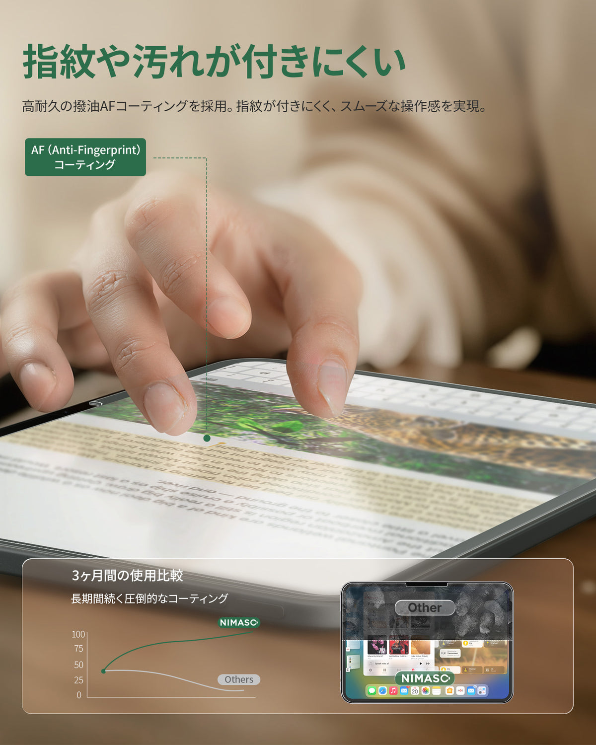 アンチグレアガラスフィルム iPad mini8（A20 Pro）用 2026年（8.5インチ） 保護フィルム 反射防止 指紋防止 1枚セット