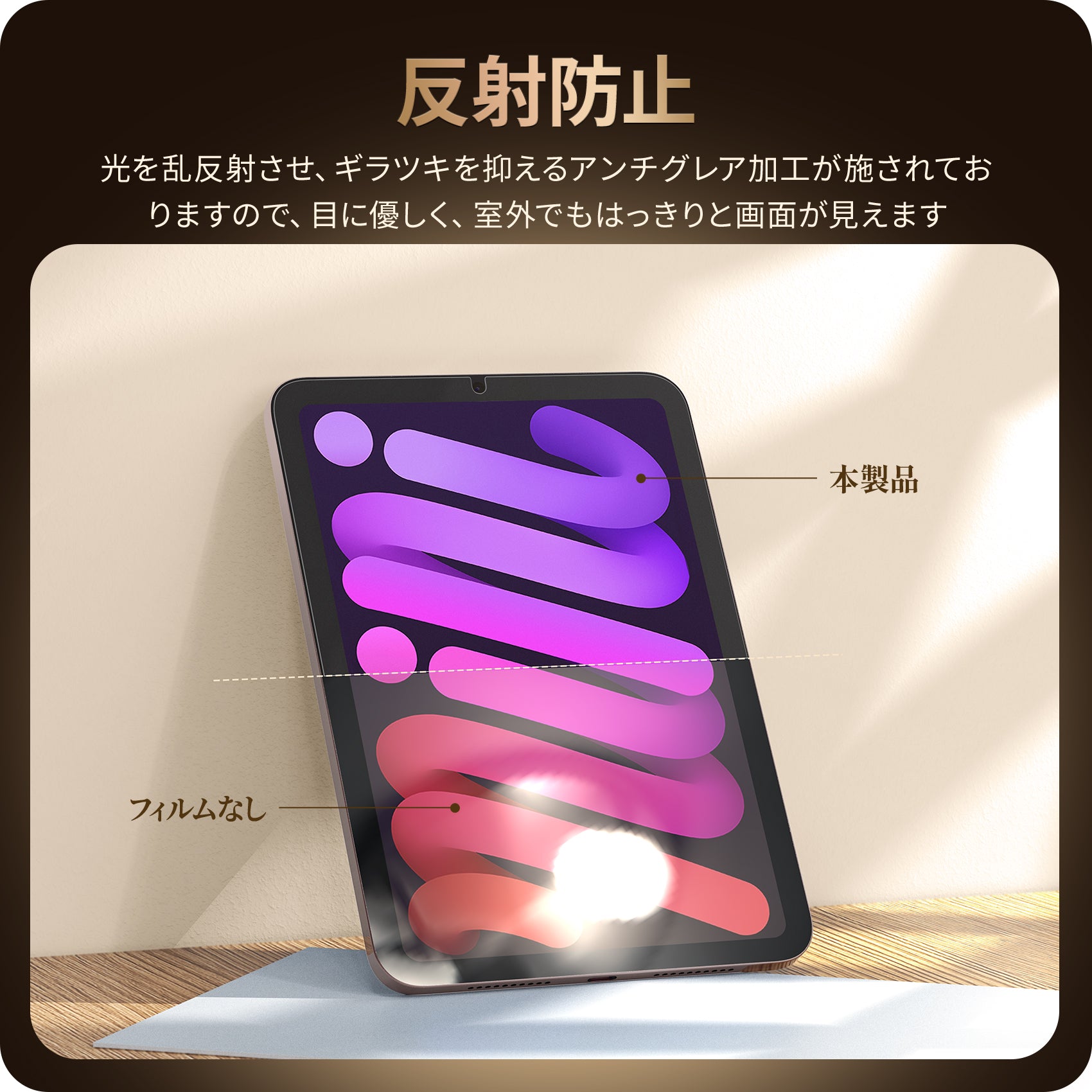 NIMASO アンチグレア ガラスフィルム iPad mini7（A17 Pro）第7