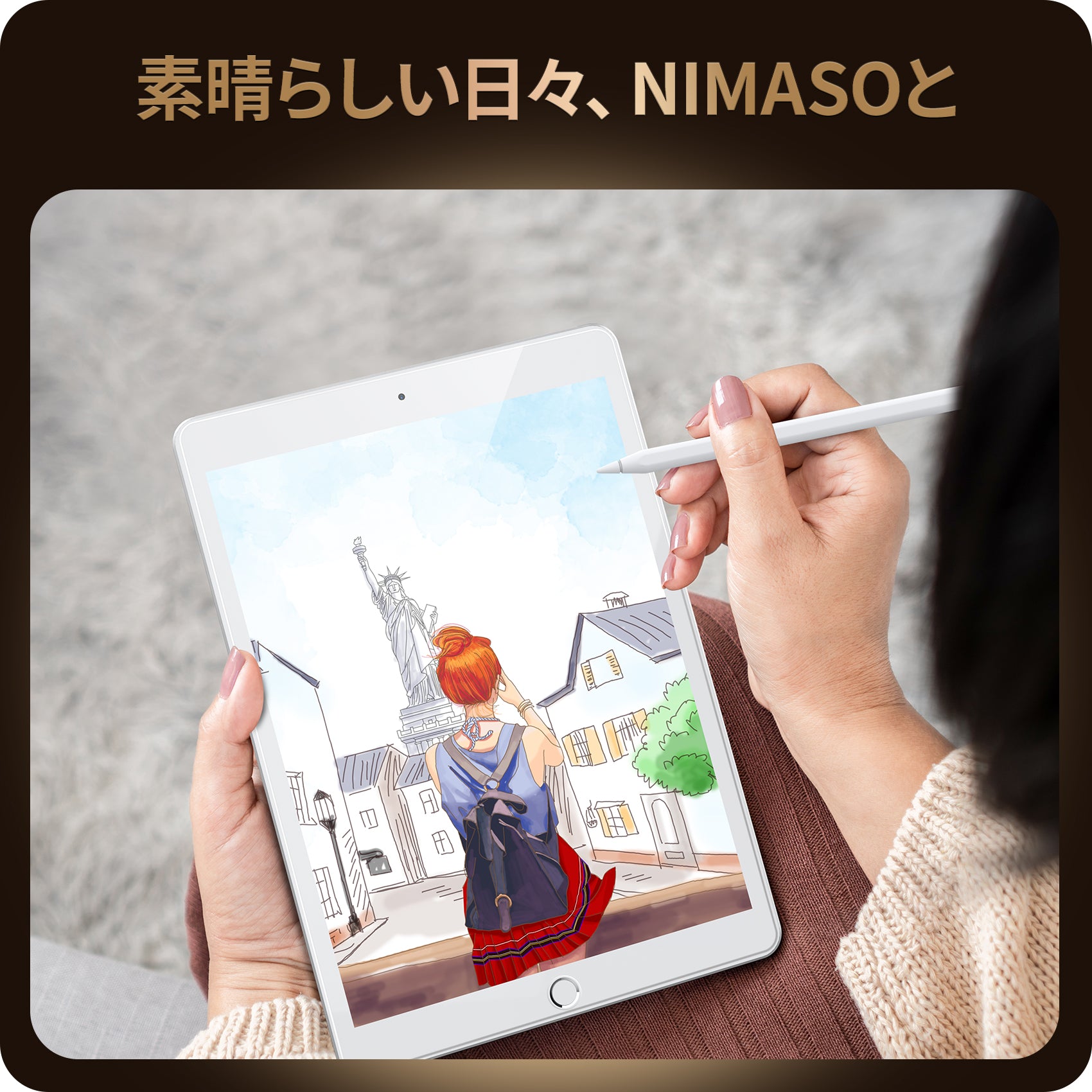 NIMASO ガラスフィルム iPad 9.7(第5-6世代)/iPad Air(第1-2世代