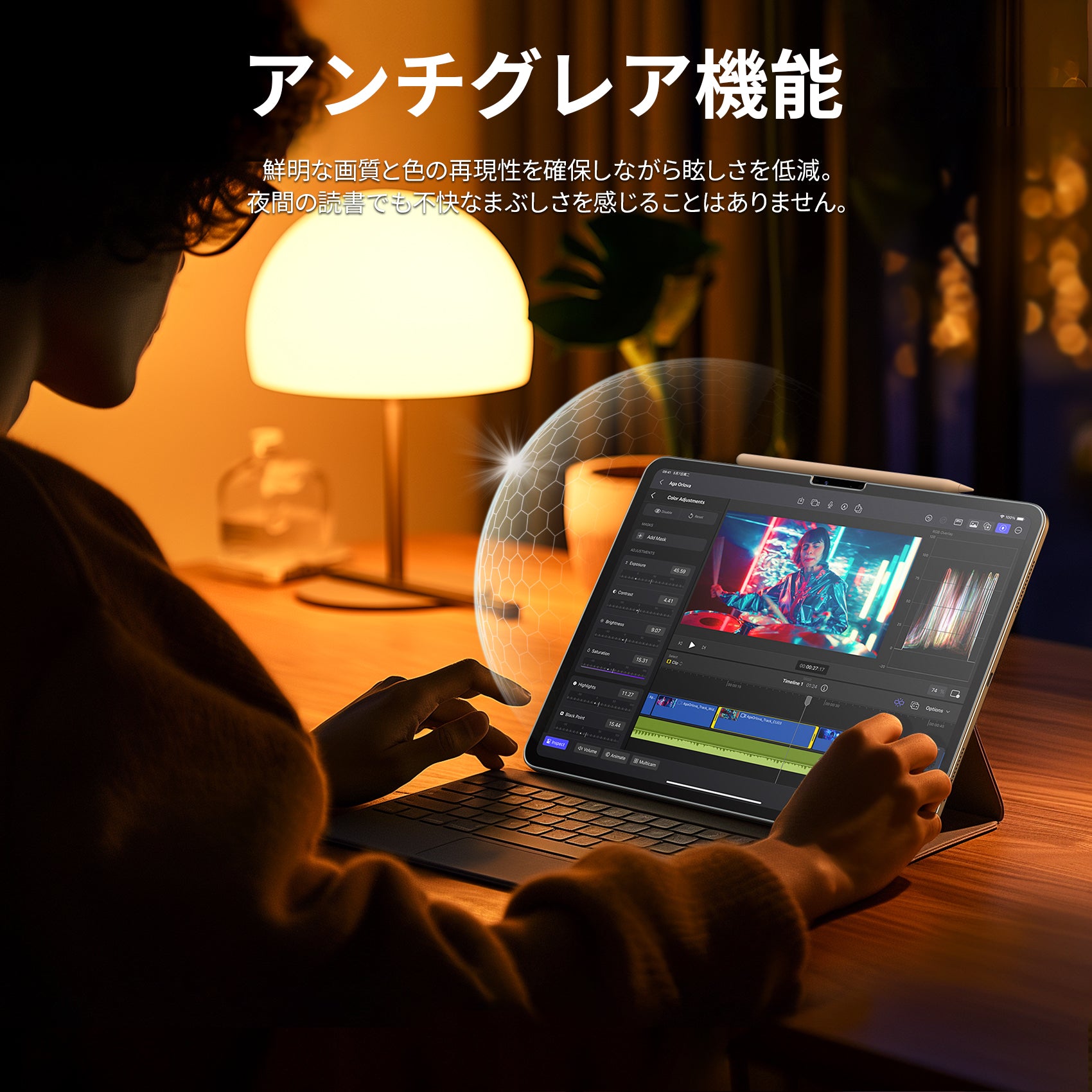 NIMASO アンチグレアガラスフィルム iPad Air 11 インチ M4 第8世代