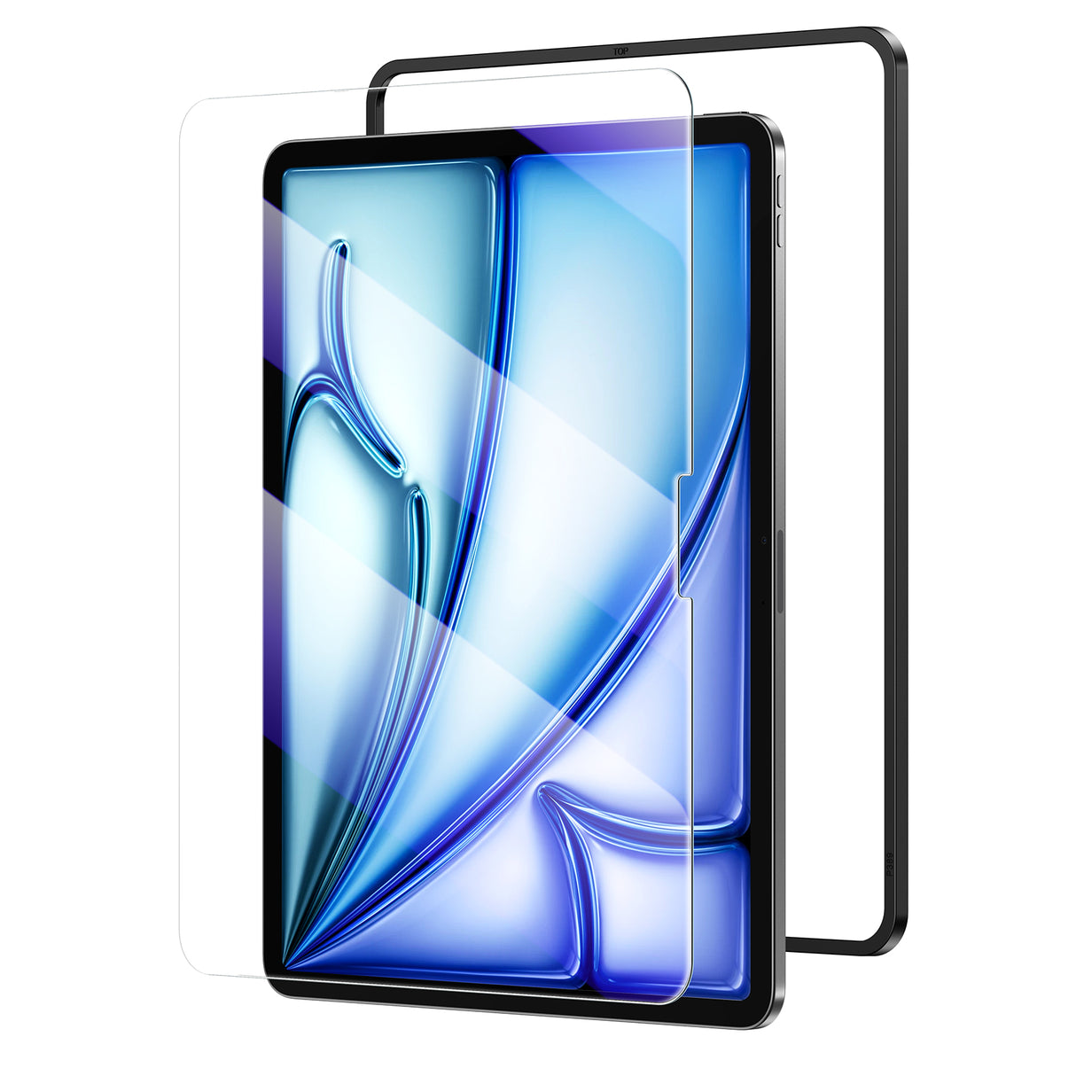 NIMASO ブルーライトカットガラスフィルム iPad Air 11 インチ M4 第8世代 2026/iPad Air M3 第7世代 2025/iPad Air M2 第6世代 2024用 ガイド枠付き