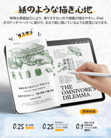 NIMASO ペーパーライクフィルム iPad Pro 12.9(第3/4/5/6世代)用 アンチグレア 反射低減 指紋防止 紙のような描き心地 位置決めガイド付き