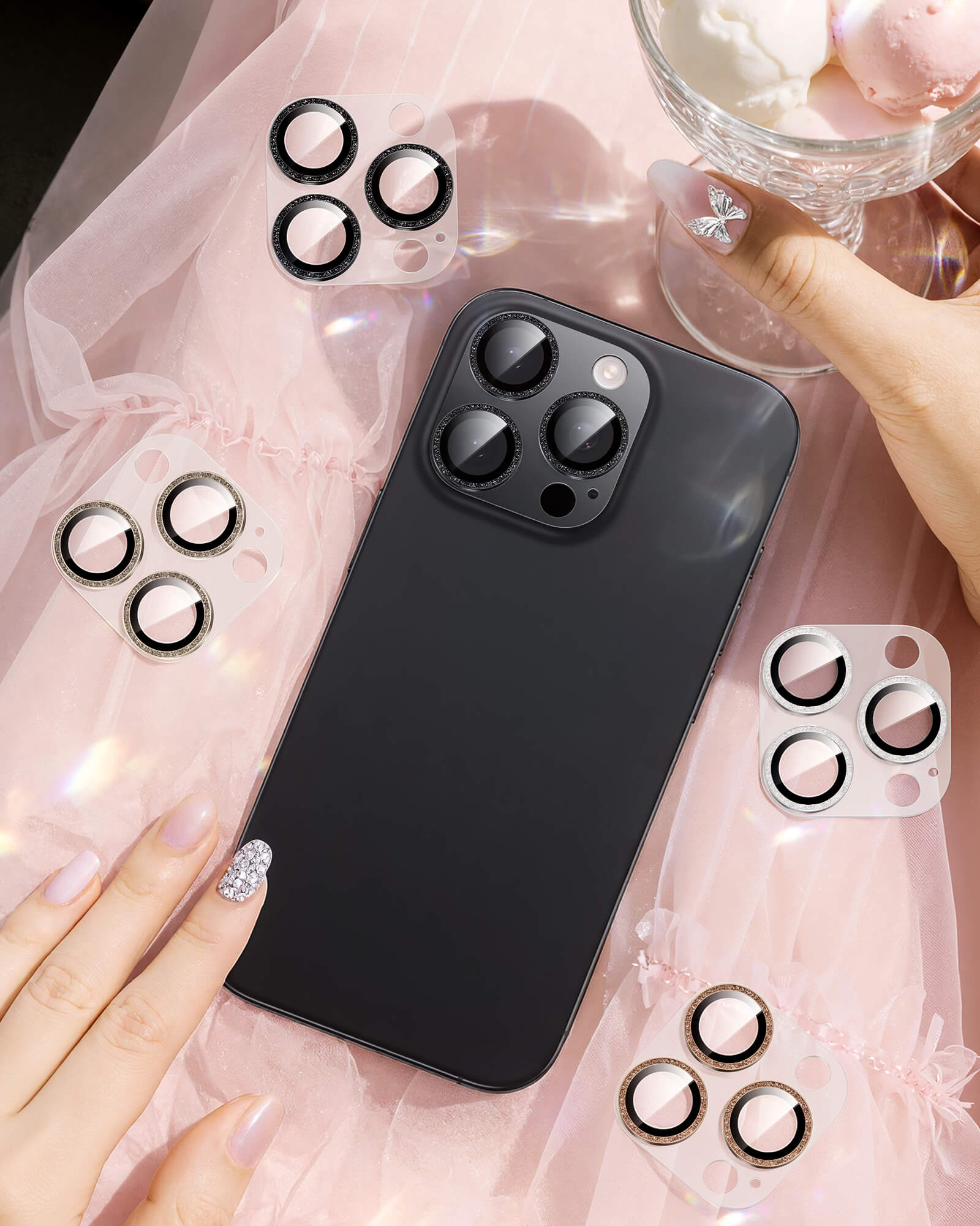 iPhone15Plus ブラック 128GB カメラ保護レンズ NIMASOガラスフィルムセット NIMASO iPhone 15/Plus/Pro/Pro Max用 ガラスフィルム + カメラ