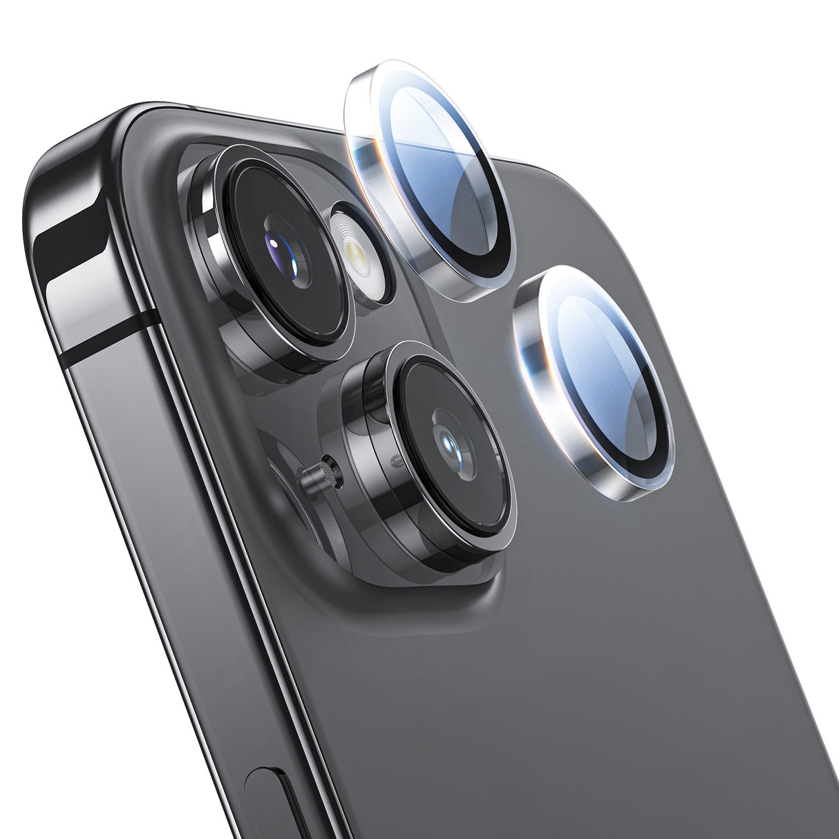 NIMASO iPhone 15/Plus/Pro/Pro Max用 レンズカバー カメラ 保護