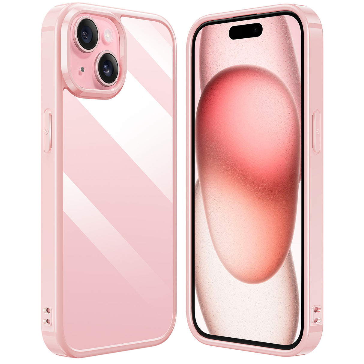 iPhone 15 Pro ケース ハード 半透明 ワイヤレス充電 ピンク iPhone 15 Pro ケース ハード 半透明 ワイヤレス充電 ピンク Amazon.co