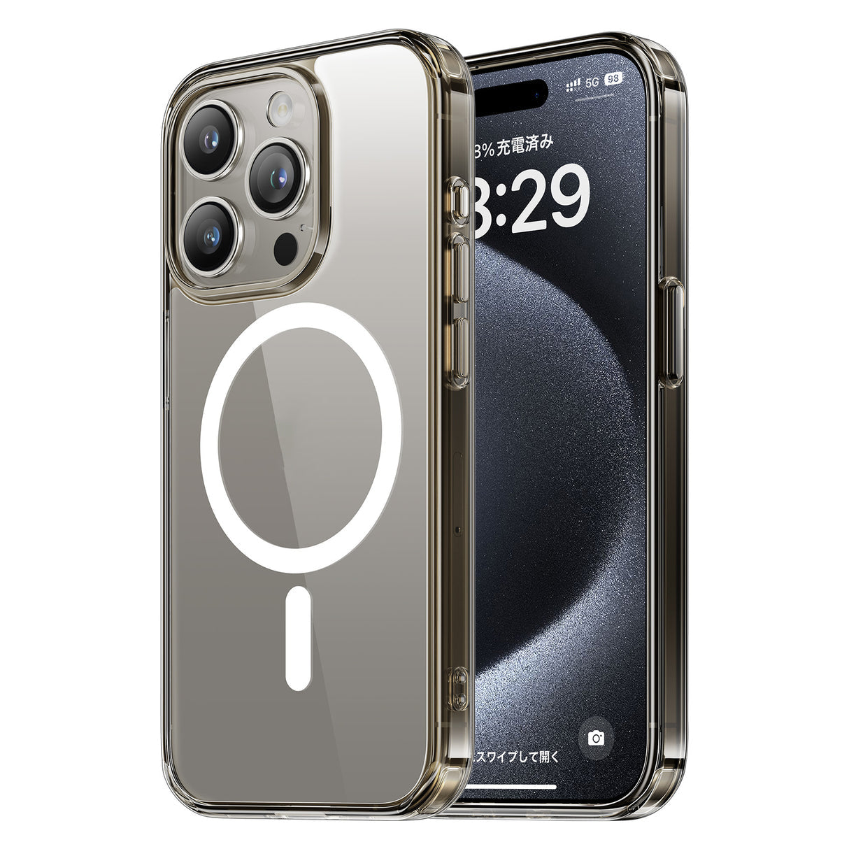 ✨iPhone 15 Pro Max ケース MagSafe対応 シルバー 銀 iPhone15ProMaxケース Recycled MagSafe クリア/シルバー