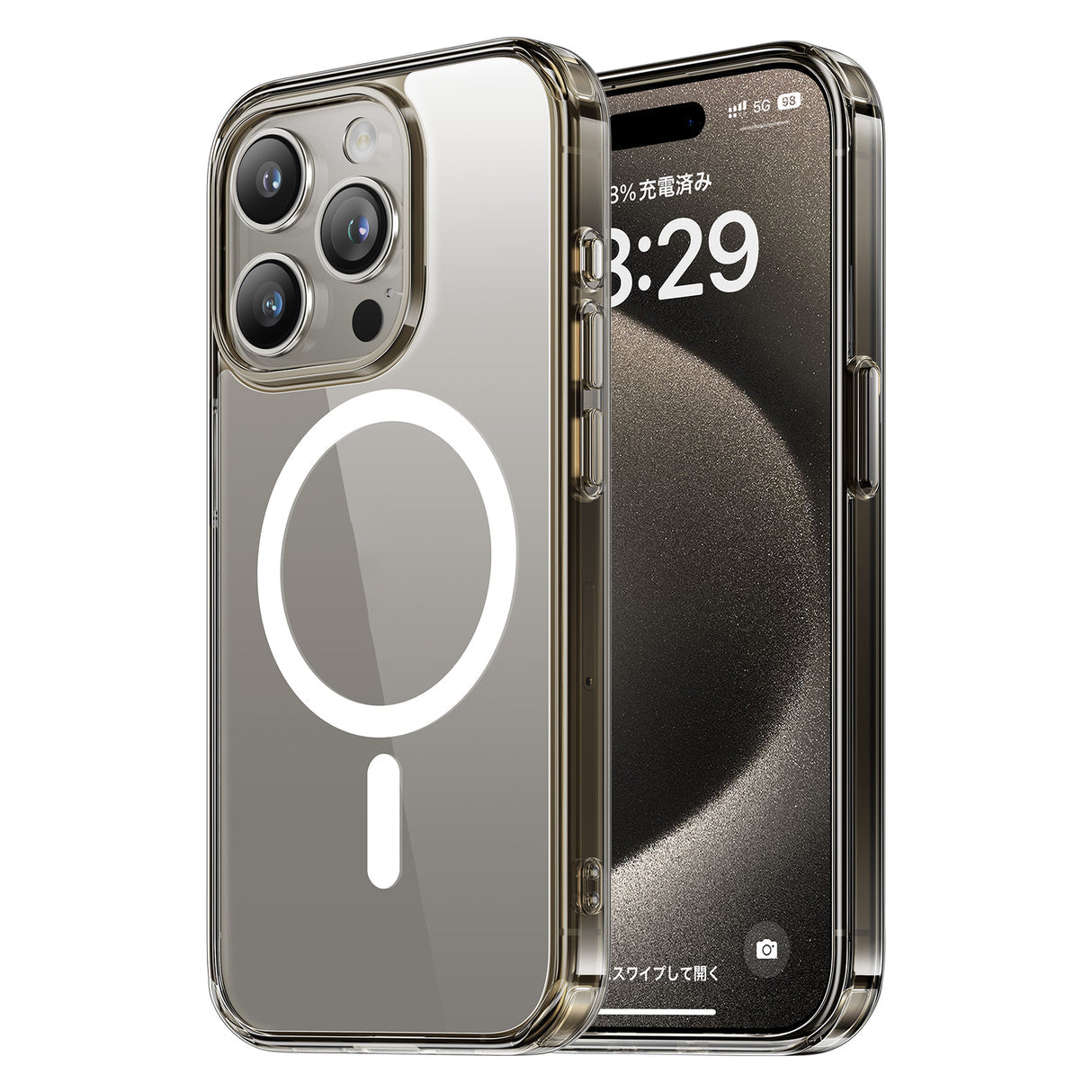 ✨iPhone 15 Pro Max ケース MagSafe対応 シルバー 銀 iphone15 ケース MagSafe対応 iphone 15 pro max リング付き