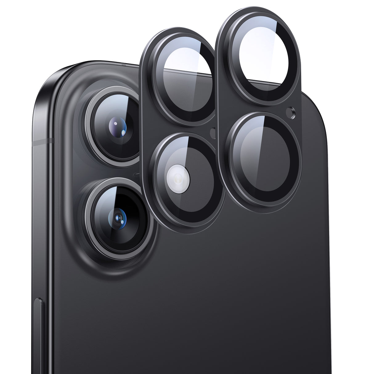 iPhone 16/Plus用 カメラフィルム アルミ合金製＋9Hガラス